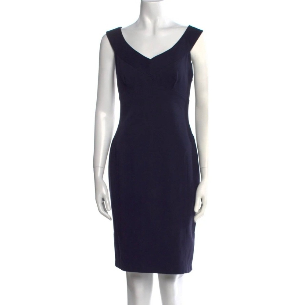 Ralph Lauren Black Label Sheath Dress Women Sz 6 Navy Blue Classic Professional